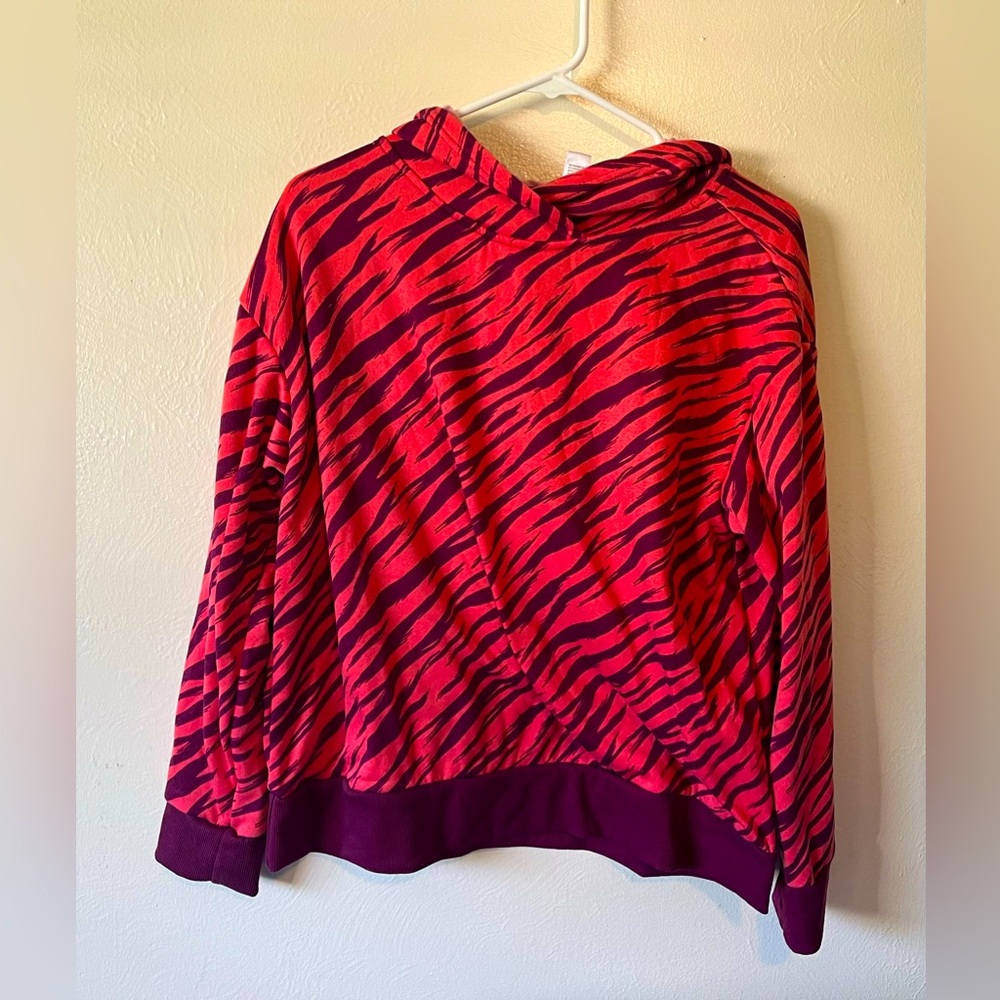 Just Be Pink And Purple Tiger Print Hoodie